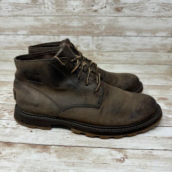 Sorel Madson 1767211246 Brown Leather Waterproof Chukka Boots Men's Size 7 - Picture 1 of 8
